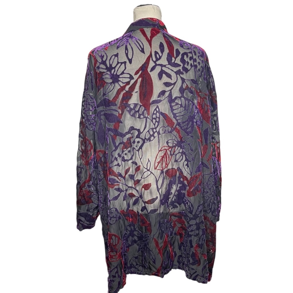 Vintage Sheer/Velvet Blouse - Picture 3 of 4